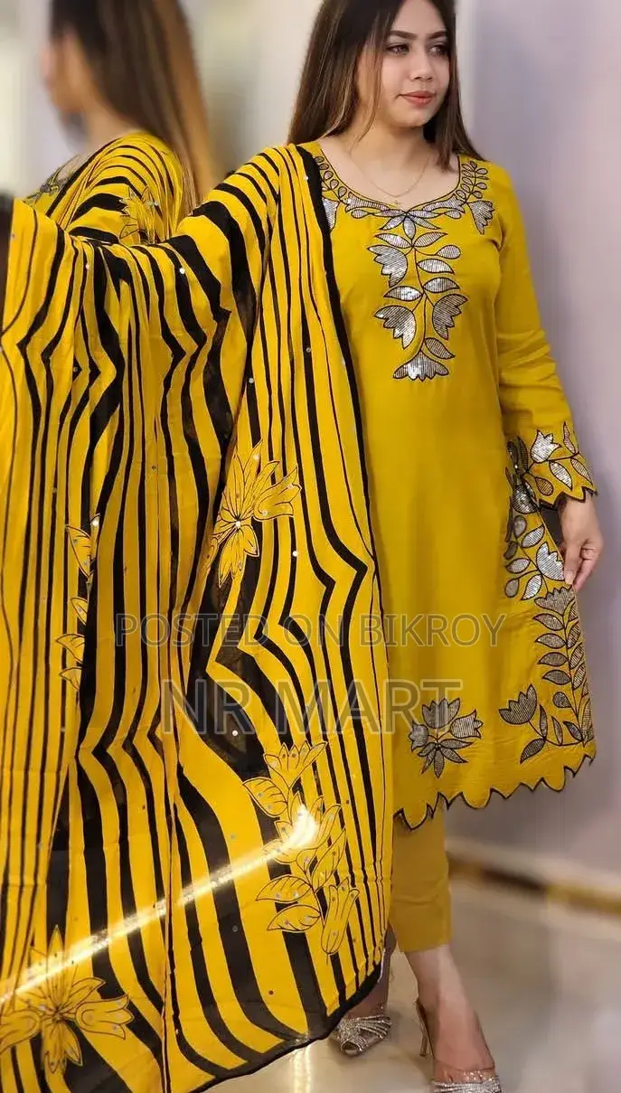 Premium Embroidery Sequence Three Piece