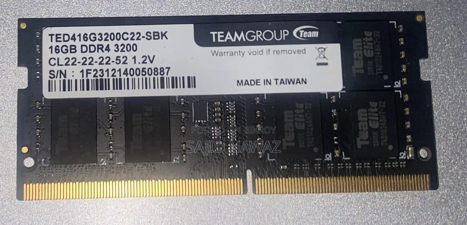 Team Group Ddr4 16 Gb 3200 Mhz Laptop Ram