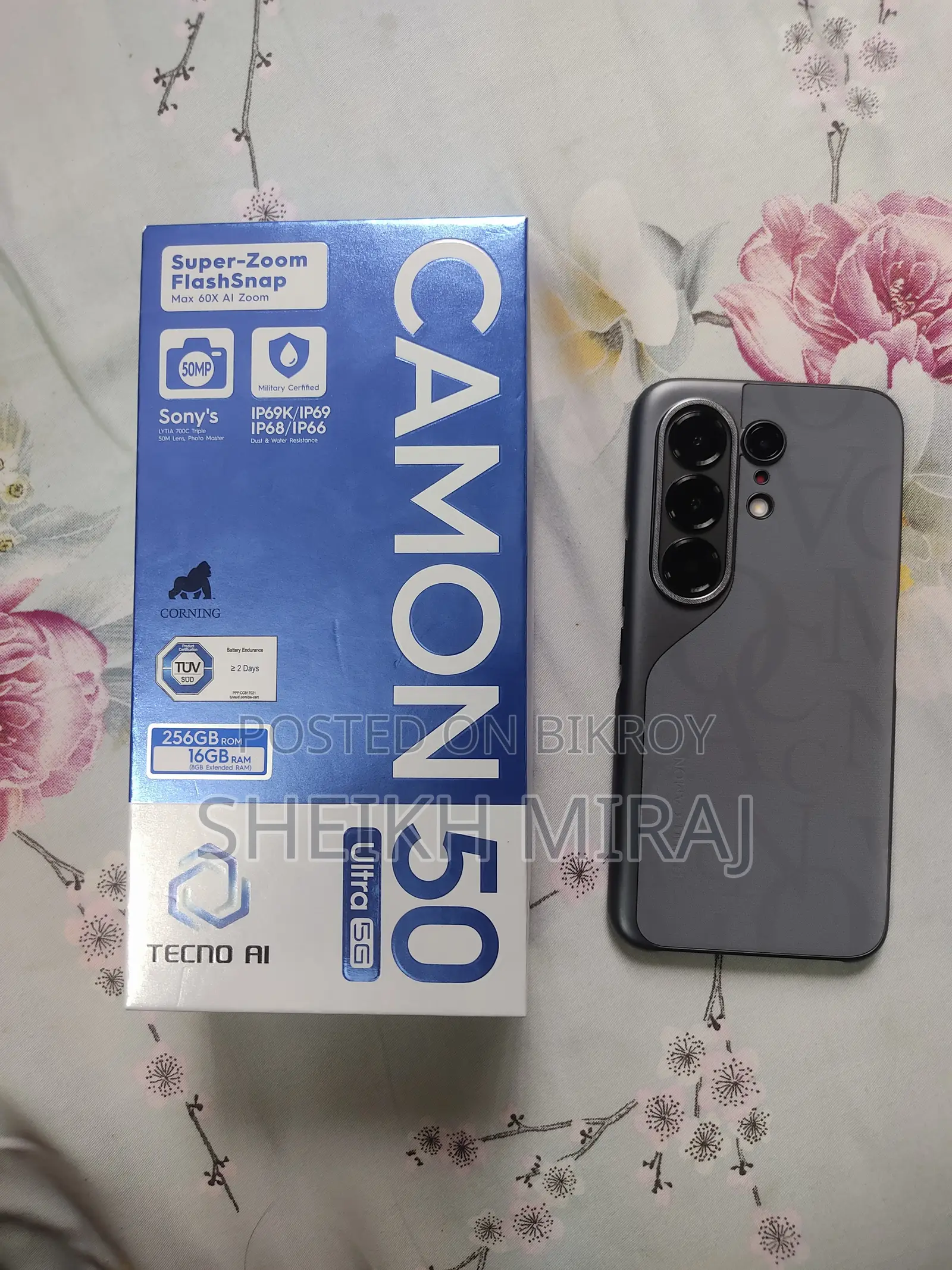 New Tecno Camon 50 Ultra 256 GB Black
