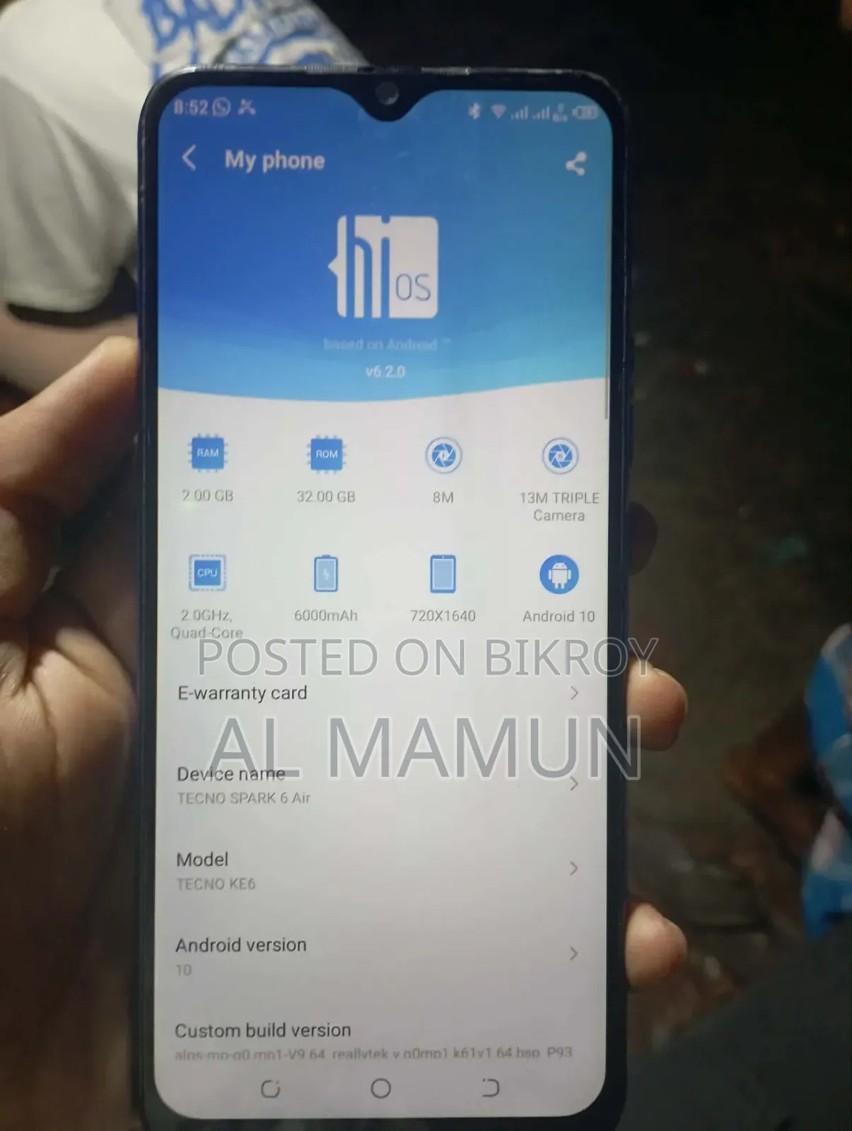 Tecno Spark 6 Air 32 GB Blue
