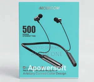 Mobicom E80 Long-Lasting Bluetooth Neckband – 500 Hours Standby