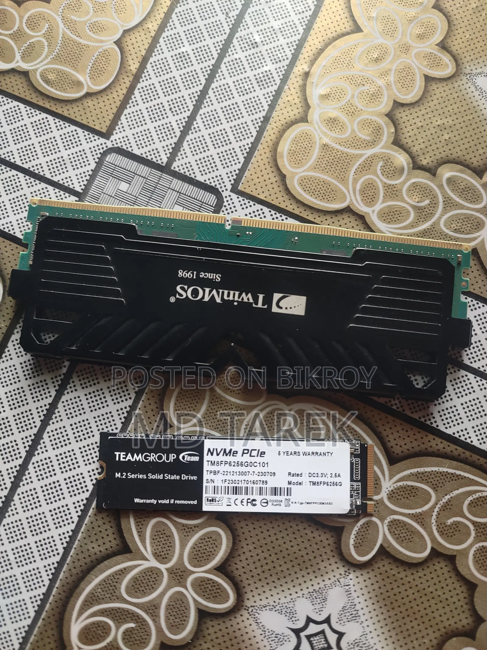 SSD and RAM for sale
