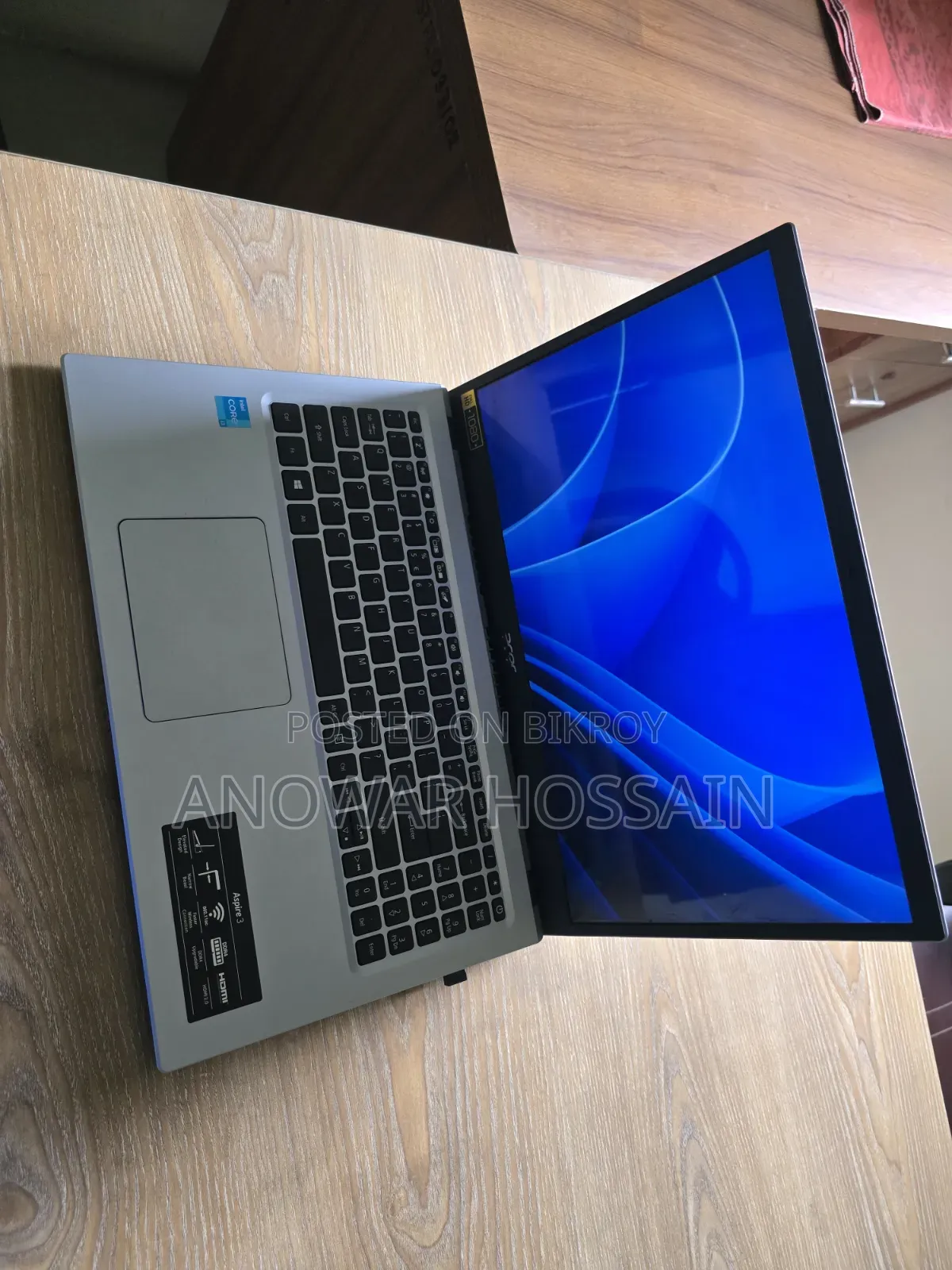 ল্যাপটপ Acer Aspire 3 4GB Intel Core I3 HDD 1TB