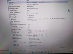 Laptop HP 15S 8GB AMD Ryzen 5 SSD 512GB
