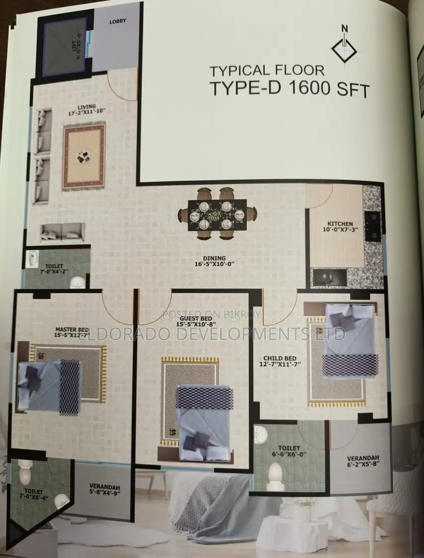 3-bedroom Apartment in Eldorado Nahar, Mirpur for Sale