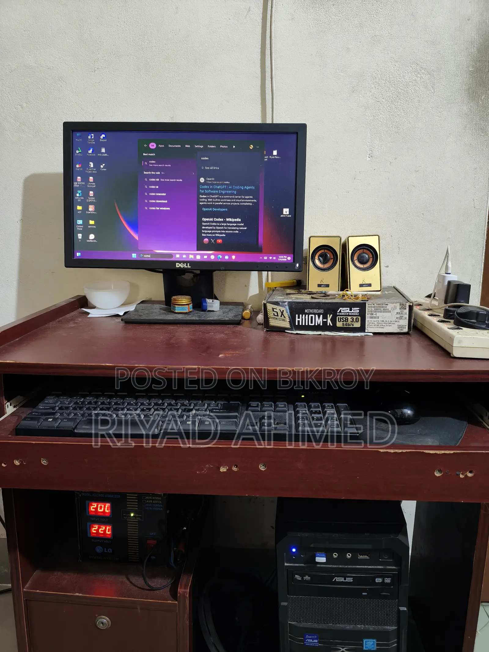 Desktop Computer 8GB Intel SSD 128GB