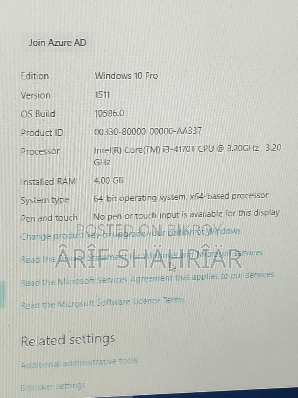 Desktop Computer Gigabyte 4GB Intel Core 3 HDD 500GB