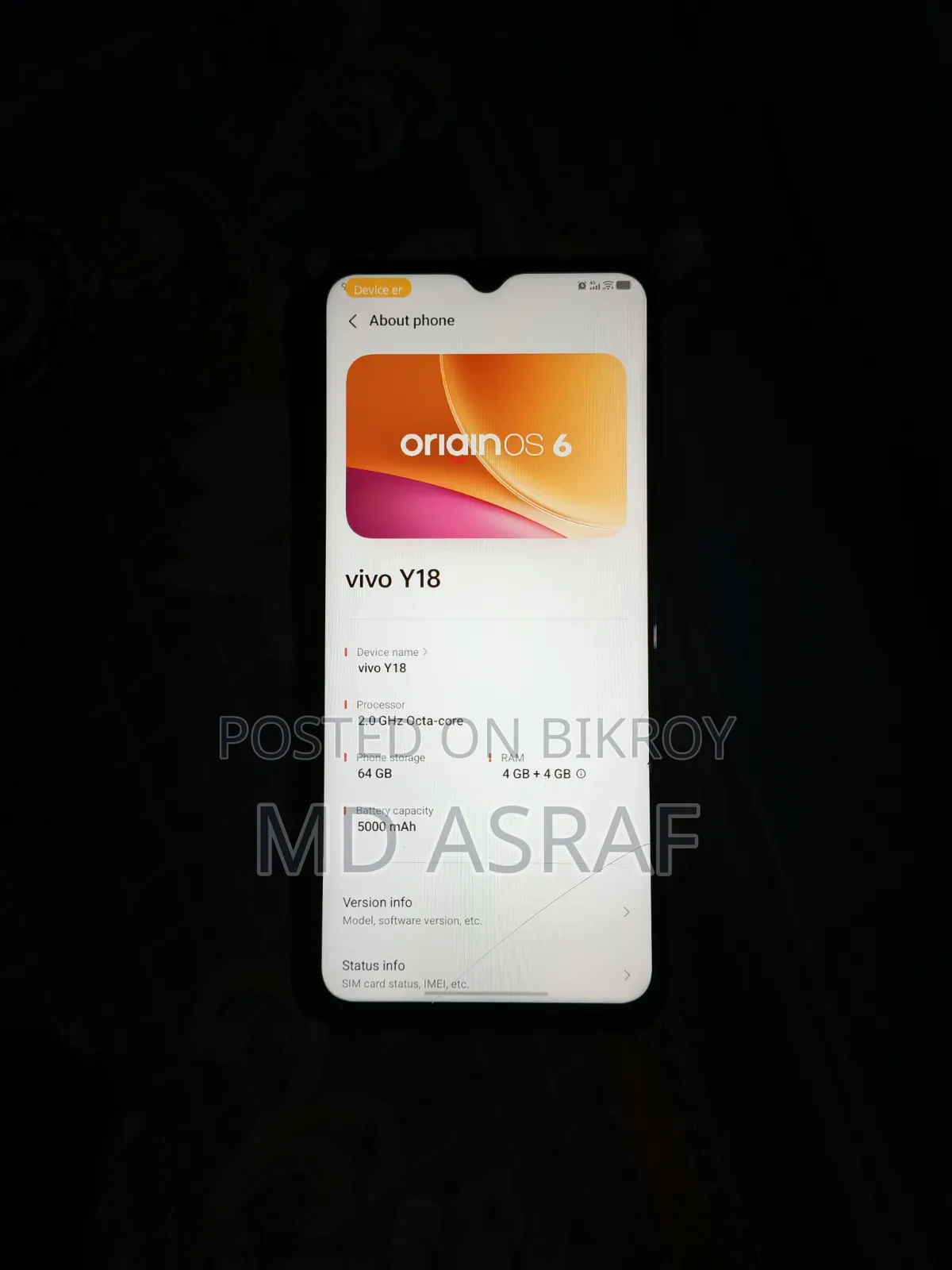 Vivo Y18 64 GB Blue