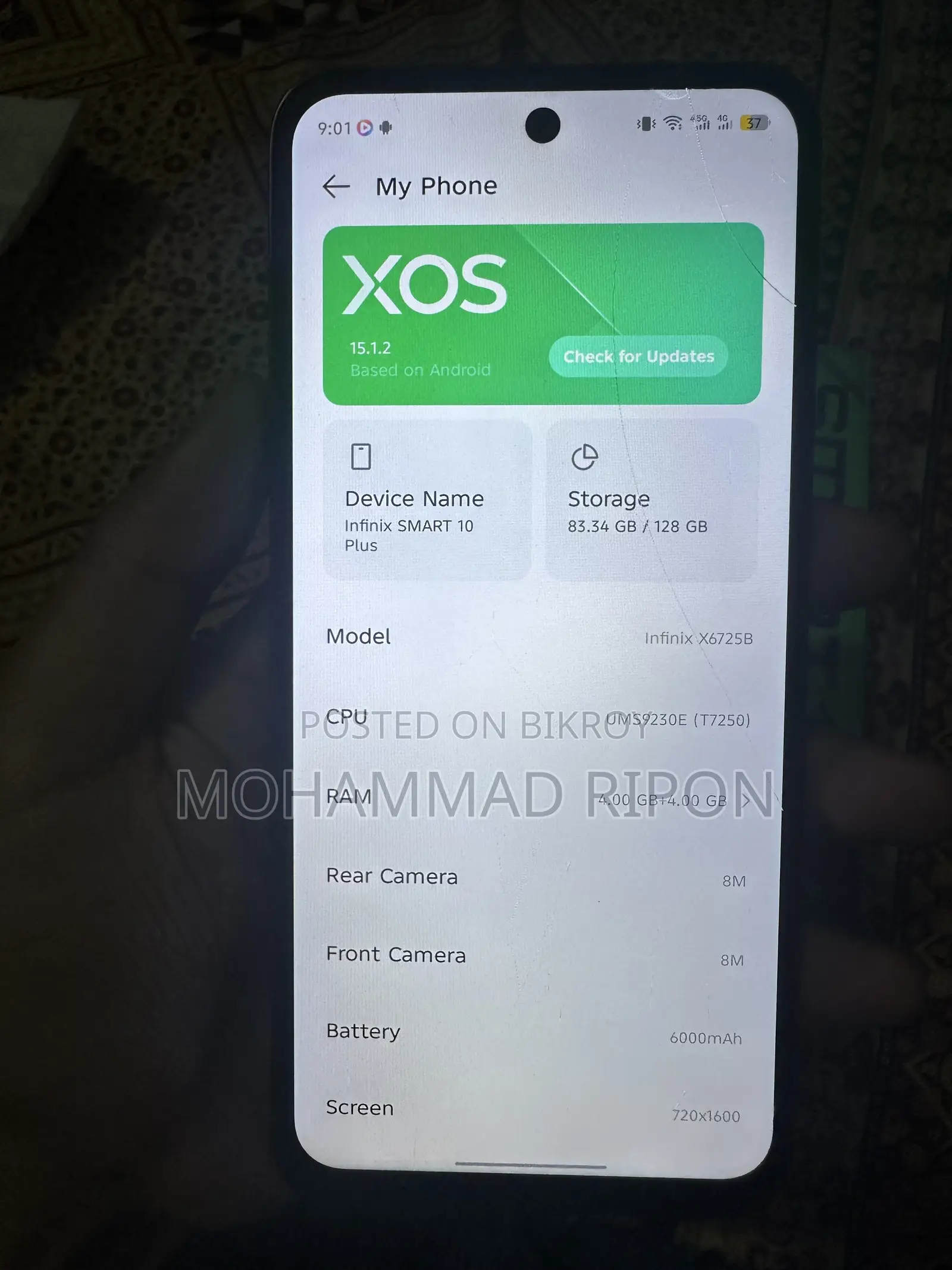 Infinix Smart 10 Plus 128 GB Black