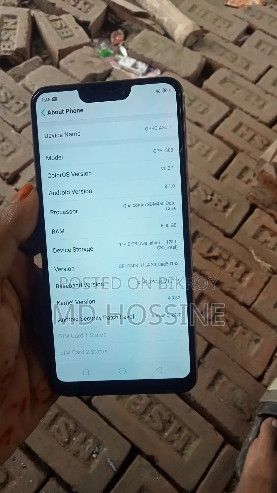 Oppo A3s 256 GB White