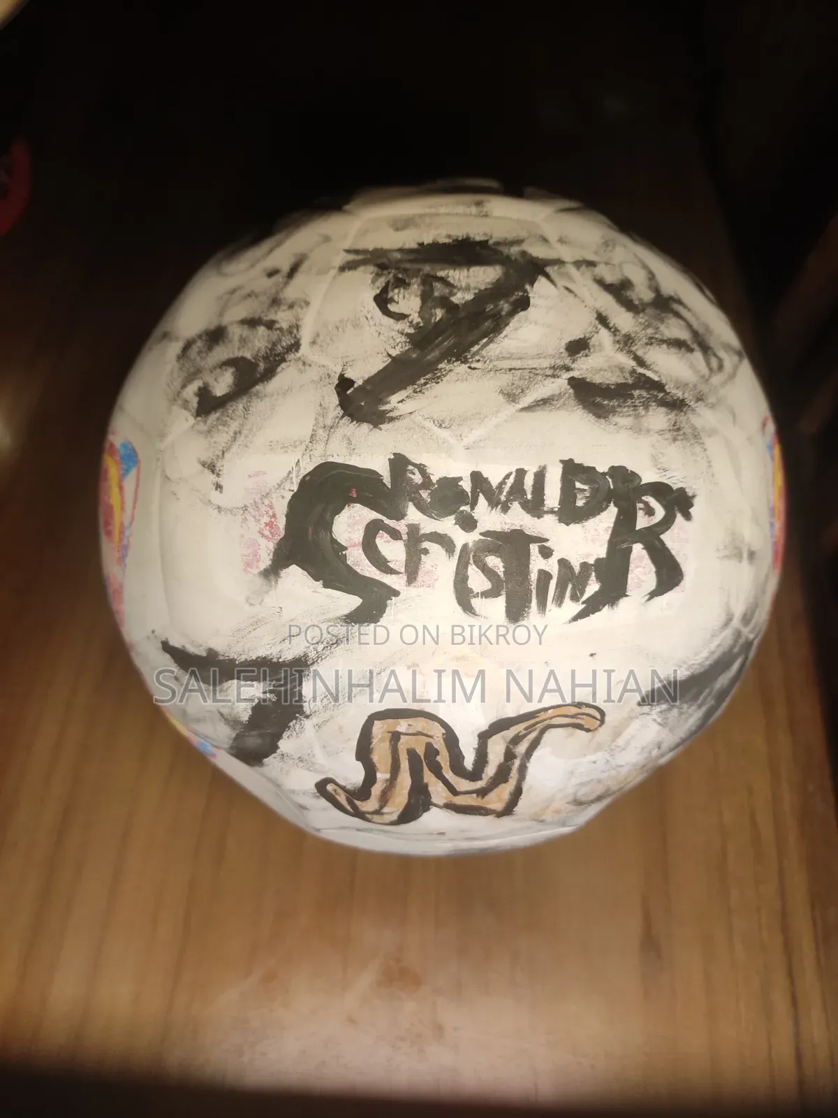 I colored my football, it looks very beautiful