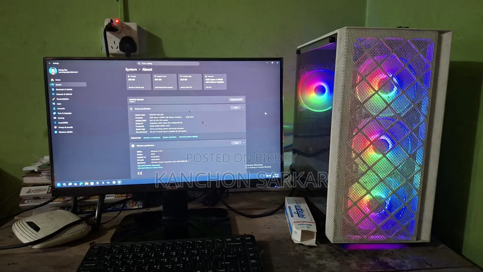 Desktop Computer Gigabyte 16GB AMD Ryzen 5 SSD 256GB