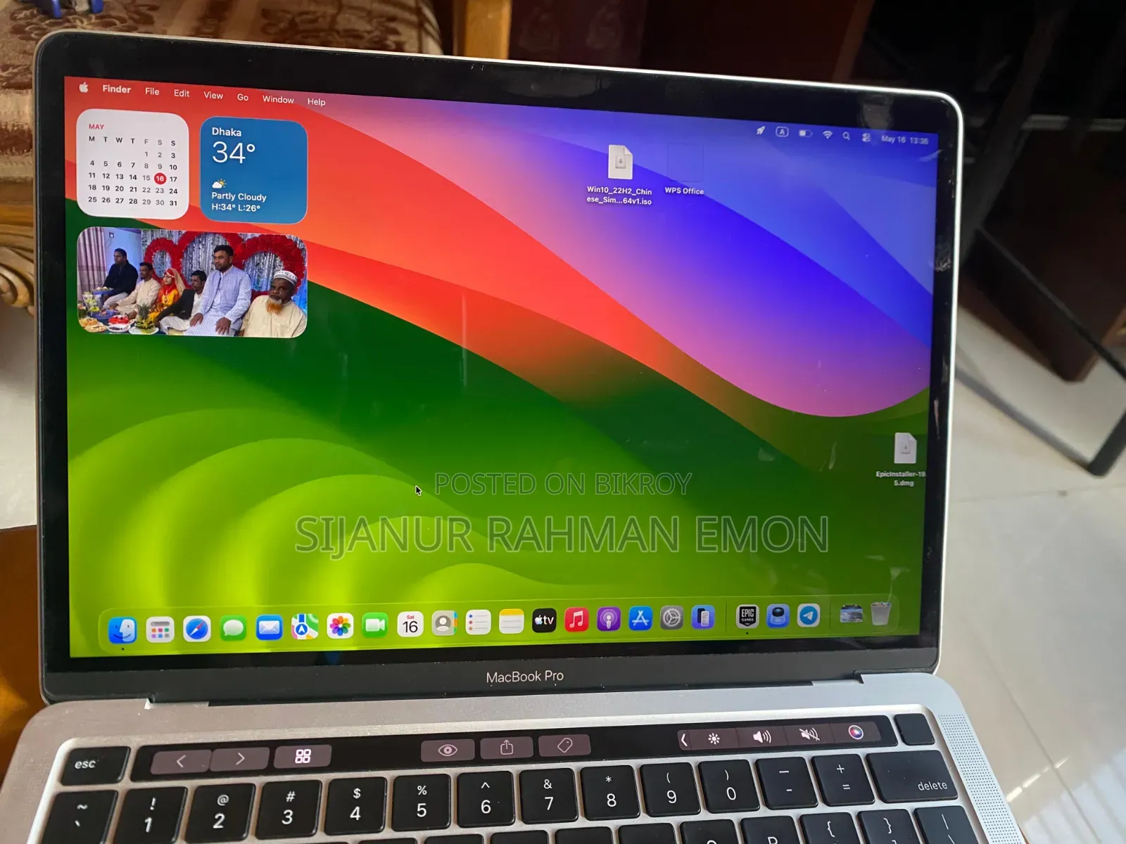 Laptop Apple MacBook Pro 2020 16GB SSD 512GB