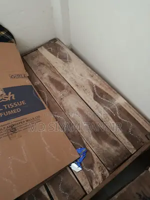 Semi-double wooden bed frame for sale.