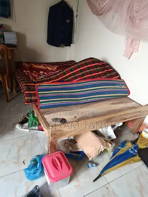 Semi-double wooden bed frame for sale.