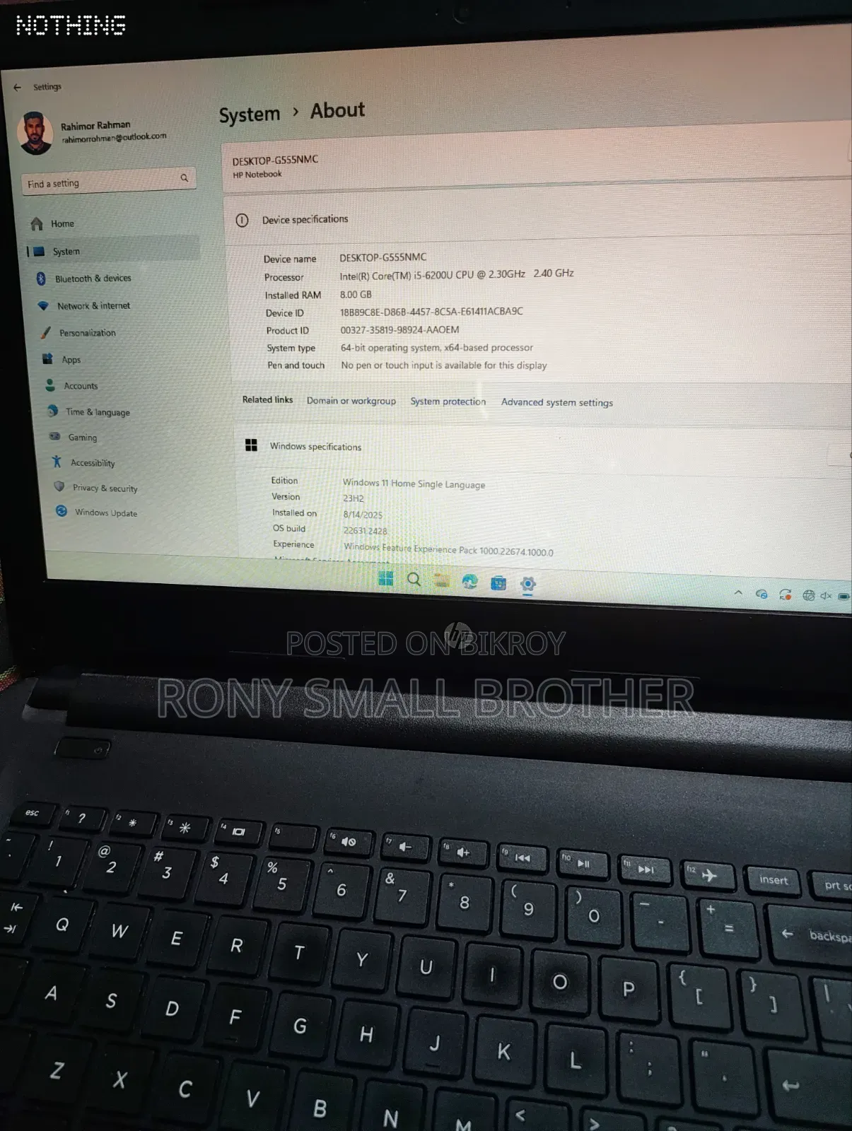 Laptop HP Stream Notebook 8GB Intel Core I5 HDD+SSD 128GB