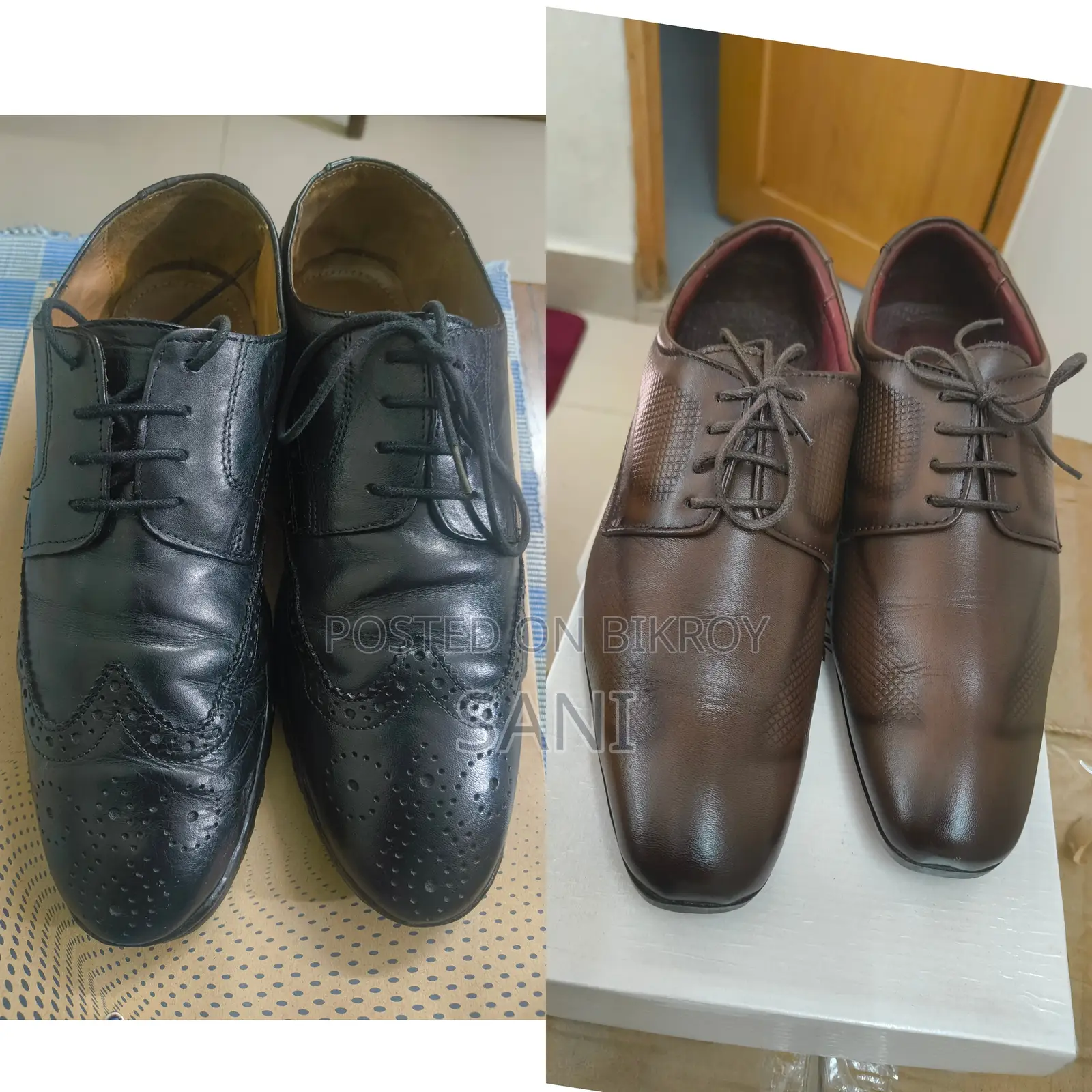 Shoe Formal Brown (Size- 40) (Black Ta Full Free)