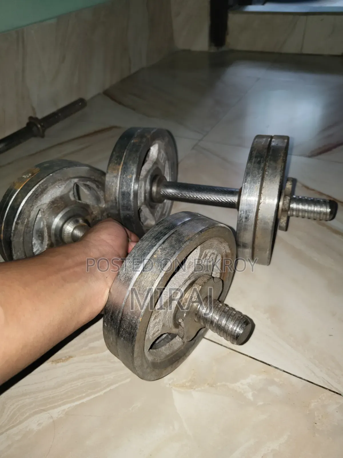 Dumbbell With EZ Bar