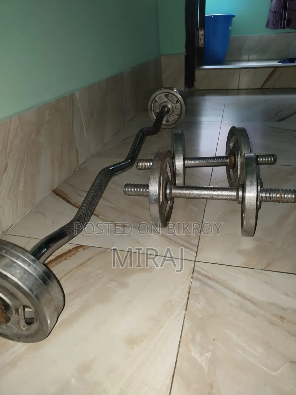 Dumbbell With EZ Bar