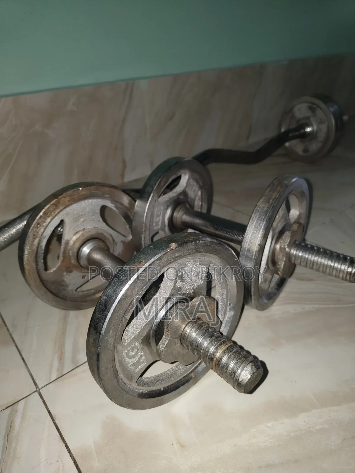 Dumbbell With EZ Bar