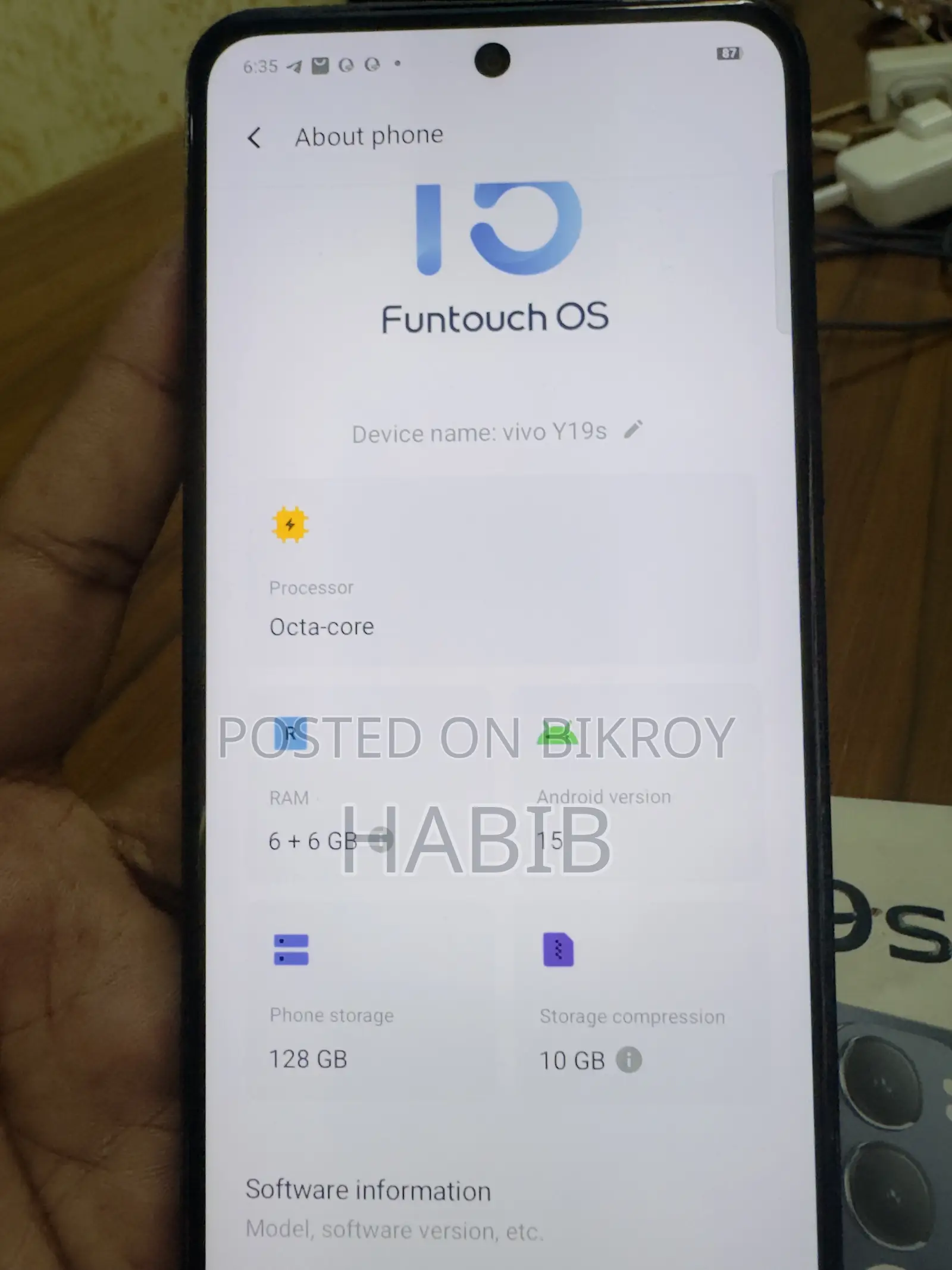 Vivo Y19s 128 GB Blue