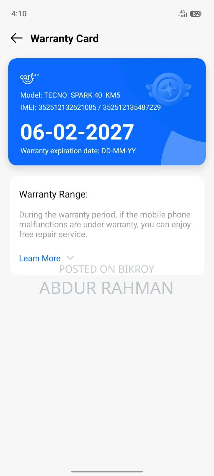 Tecno Spark 40 256 GB Blue