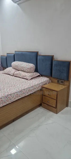 Bed with side table