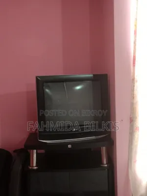 Teak wood bed and a TV for sale