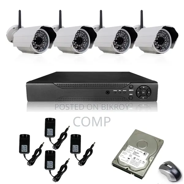 Security Surveillance System With 8 Channel Nvr, 4 Ip-Cc Camera