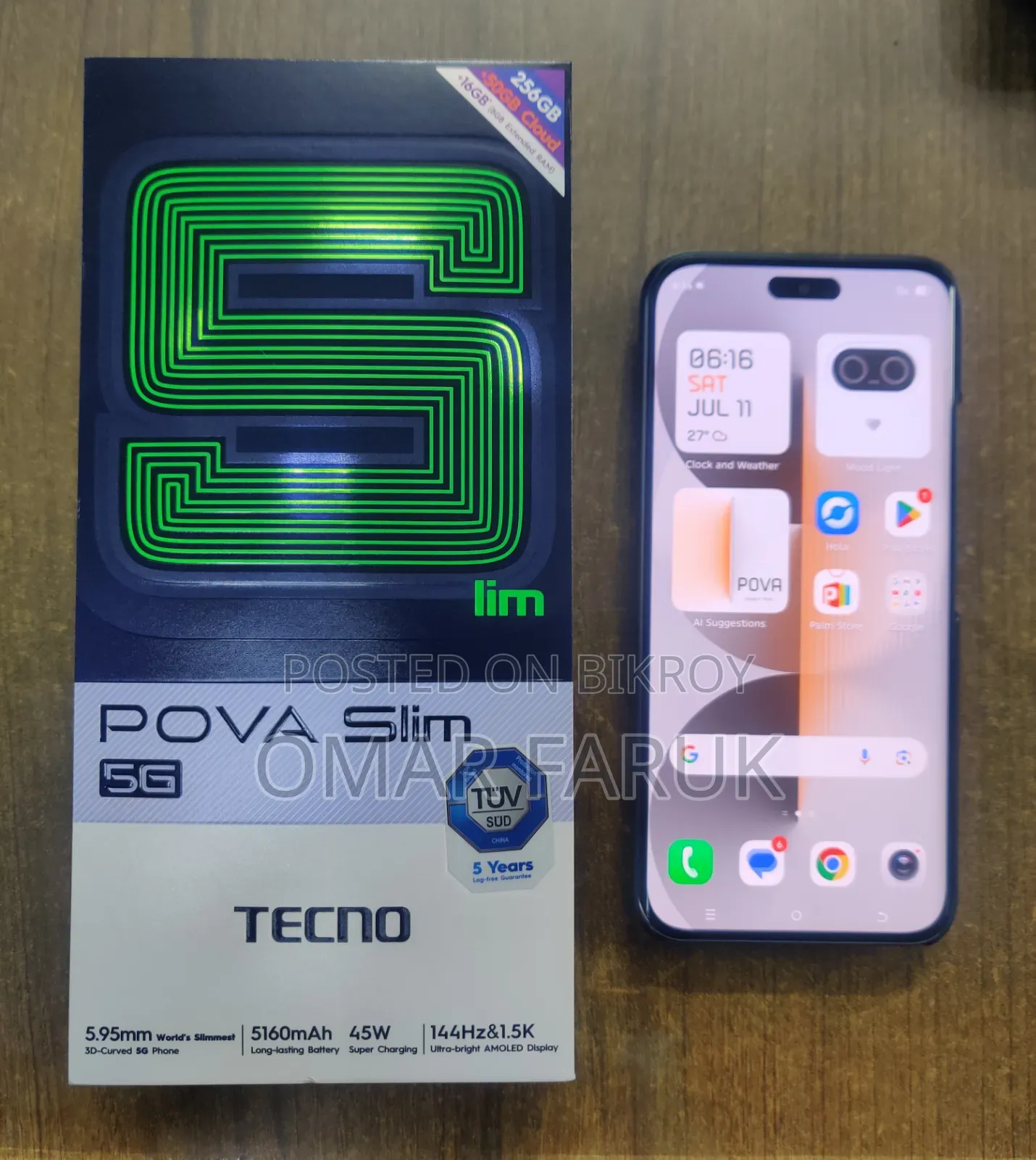 Tecno Spark Slim 256 GB Black