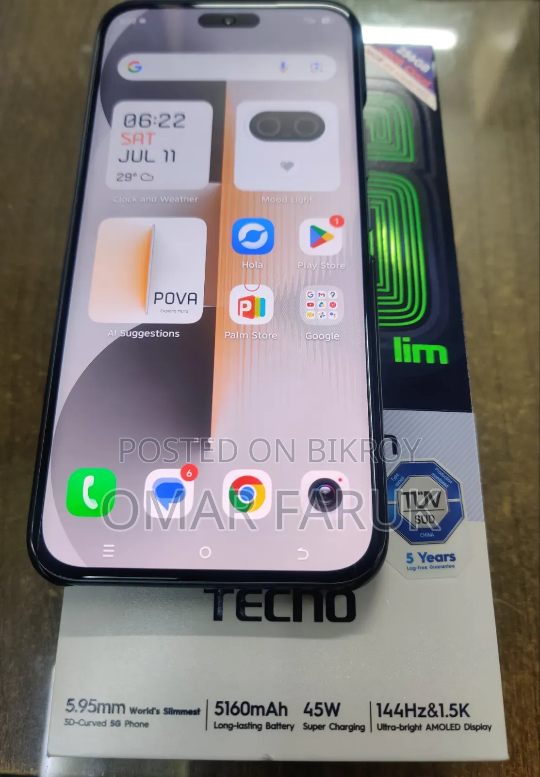 Tecno Spark Slim 256 GB Black