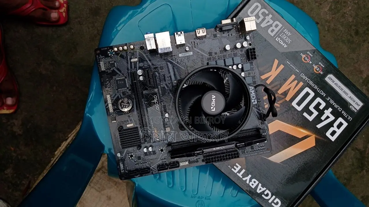 Gigabyte B450m K Ddr4 Am4 Motherboard Excellent Condition