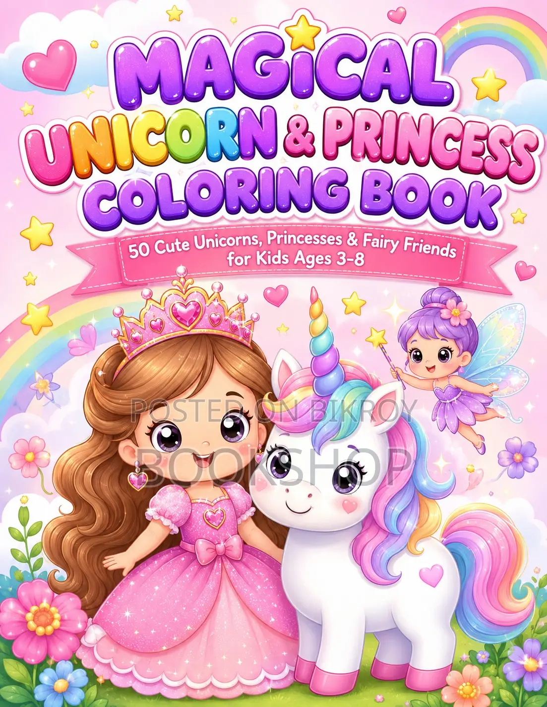 Marker Friendly Kids Coloring Book 100gsm Premium 50 Pages Age 3-8