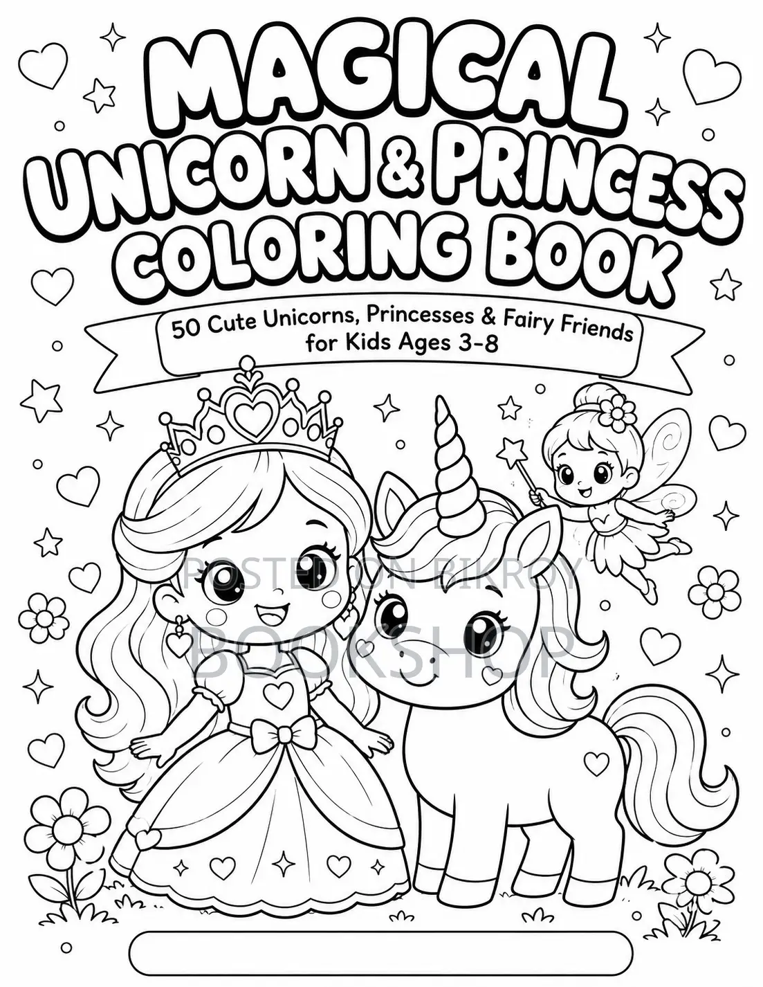 Marker Friendly Kids Coloring Book 100gsm Premium 50 Pages Age 3-8