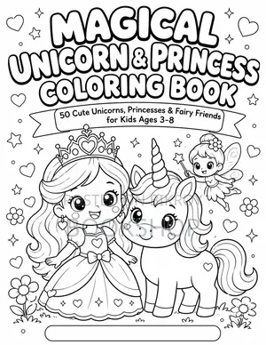 Marker Friendly Kids Coloring Book 100gsm Premium 50 Pages Age 3-8