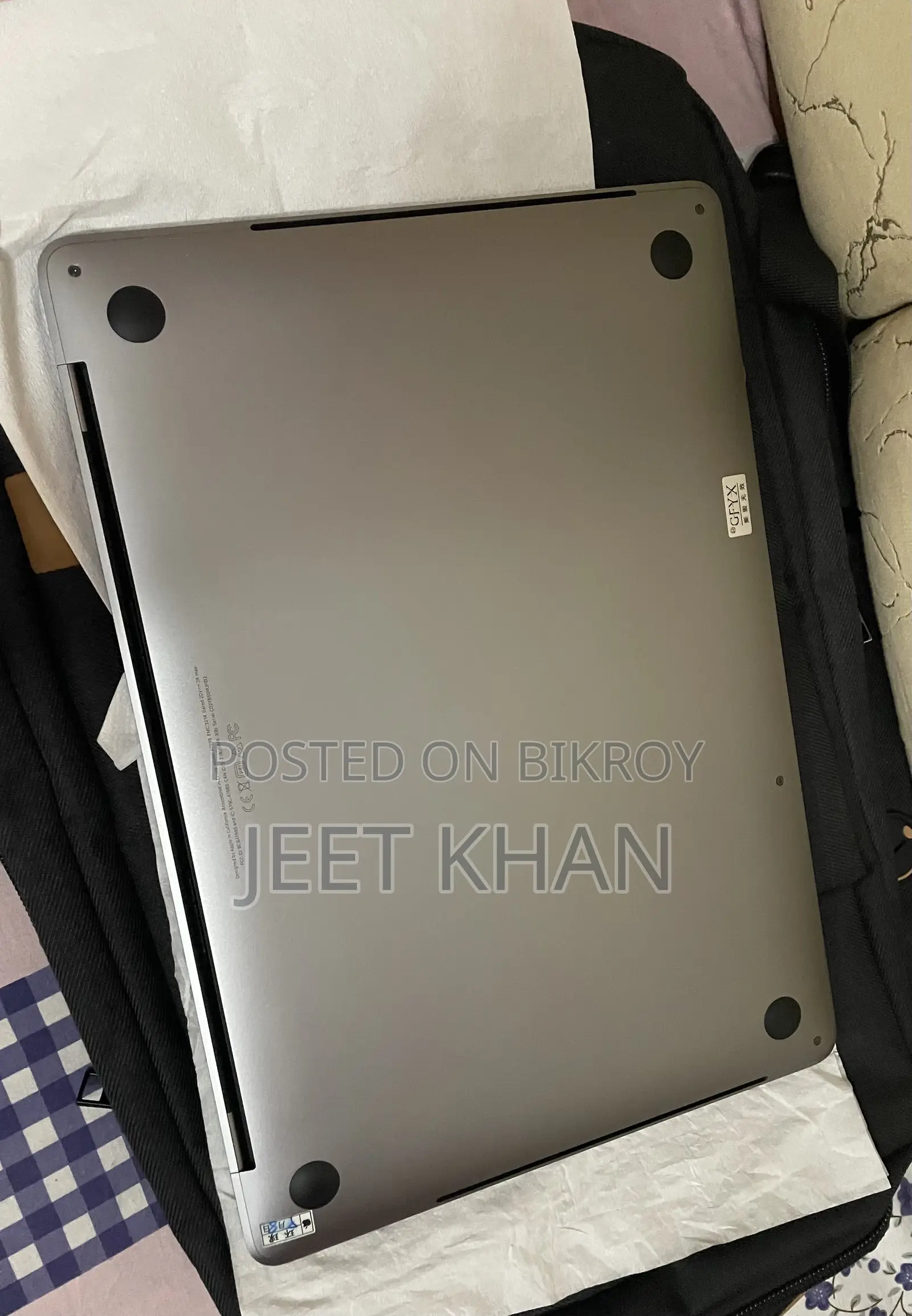 ল্যাপটপ অ্যাপল ম্যাকবুক প্রো ২০১৮ ১৬জিবি ইন্টেল কোর আই৭ এসএসডি ২৫৬জিবি