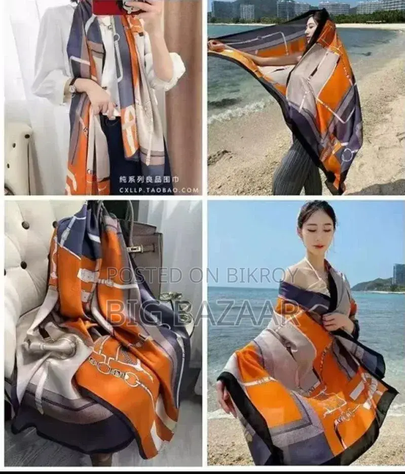 Premium Luxury Satin Silk Scarf