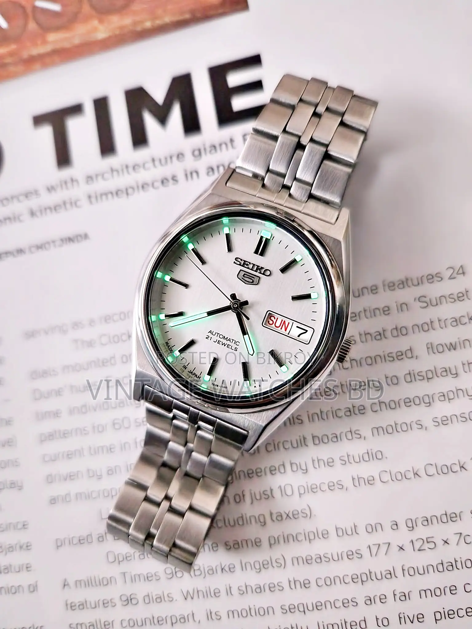 Original Seiko 5 Automatic White Dial Japan