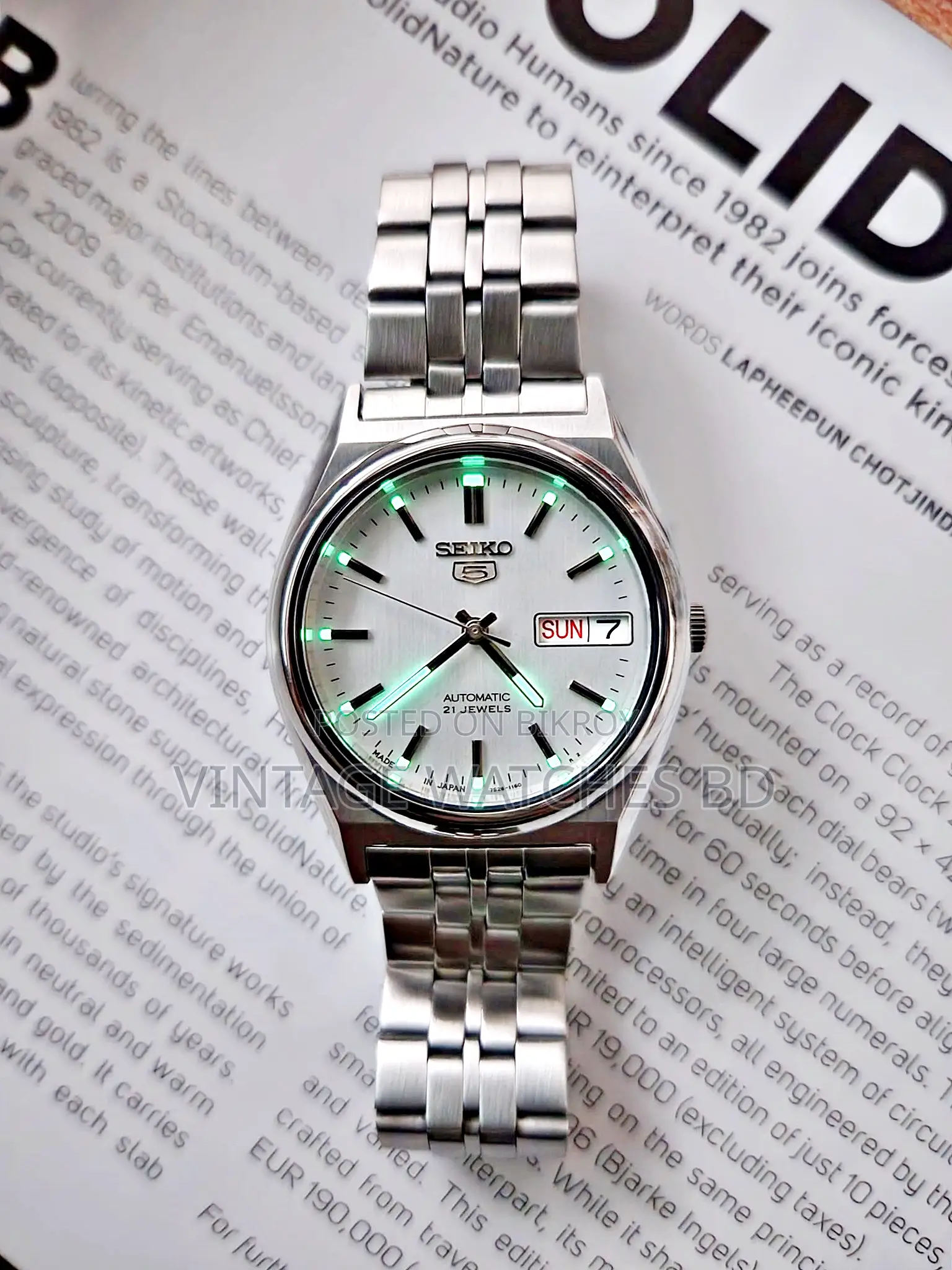 Original Seiko 5 Automatic White Dial Japan