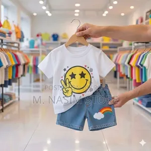 Kids T-shirt and Denim Short Pant Set