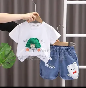 Kids T-shirt and Denim Short Pant Set