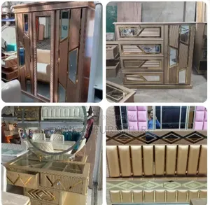 Modern Bedroom Set | Wardrobe + Bed + Dressing Cabinet | Premium Quality