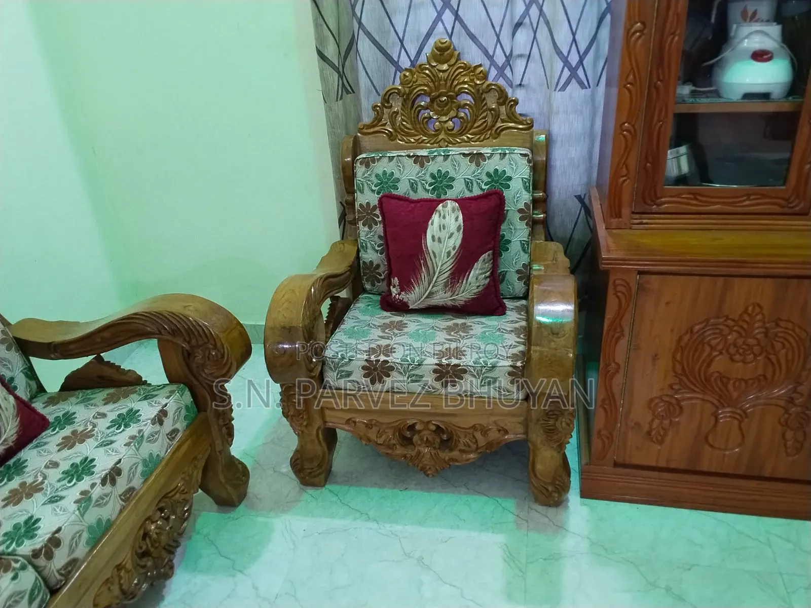 Brand new sofa made of solid teak wood for sale