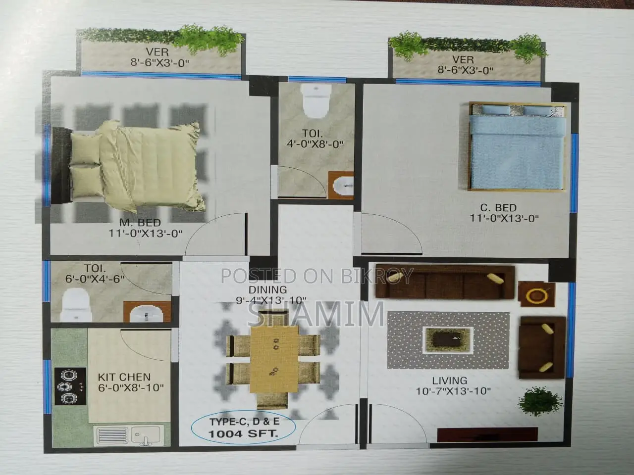 Furnished 3-bedroom Apartment in Green Park, Savar for sale