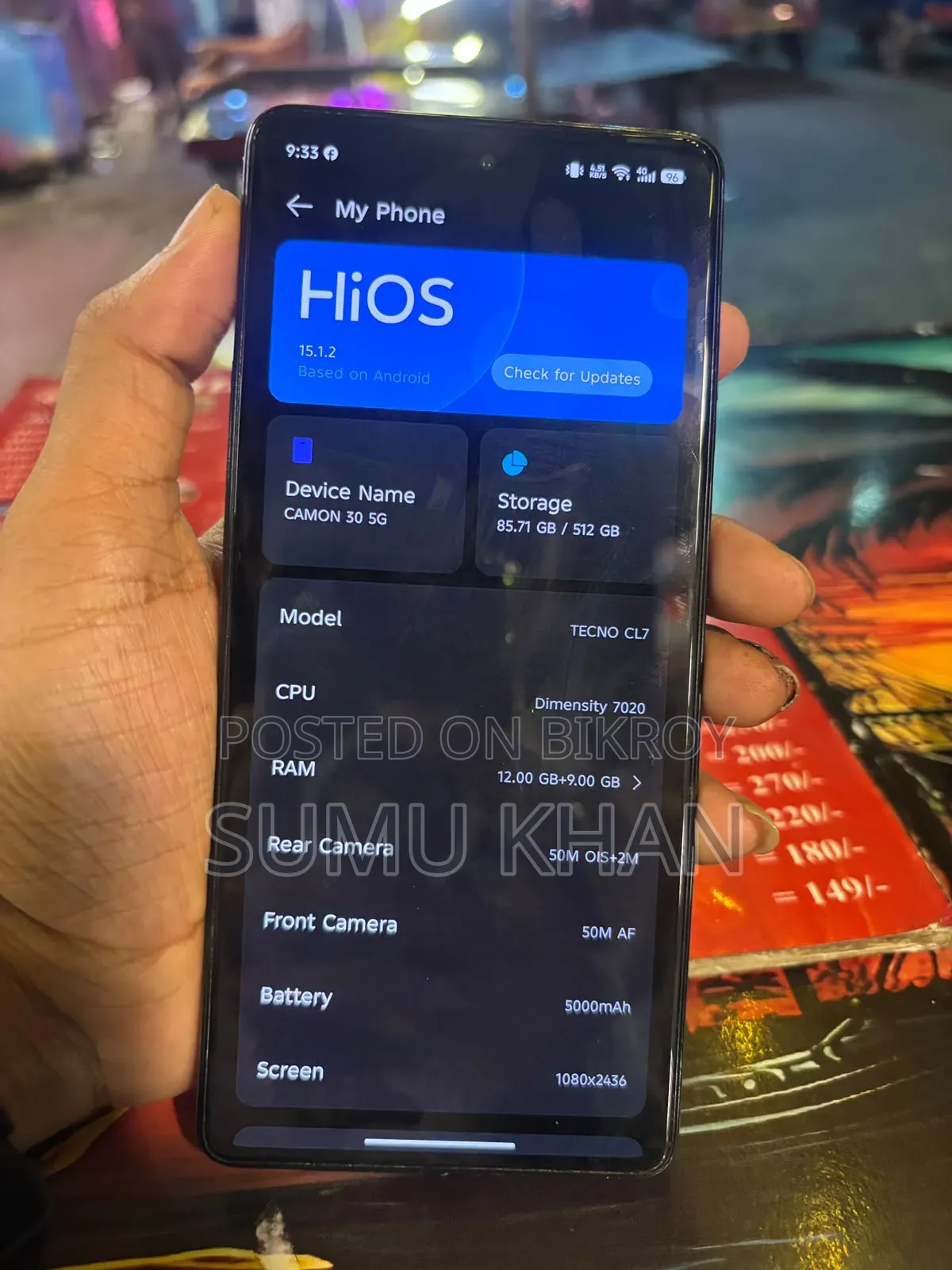 Tecno Camon 30 5G 512 GB Black