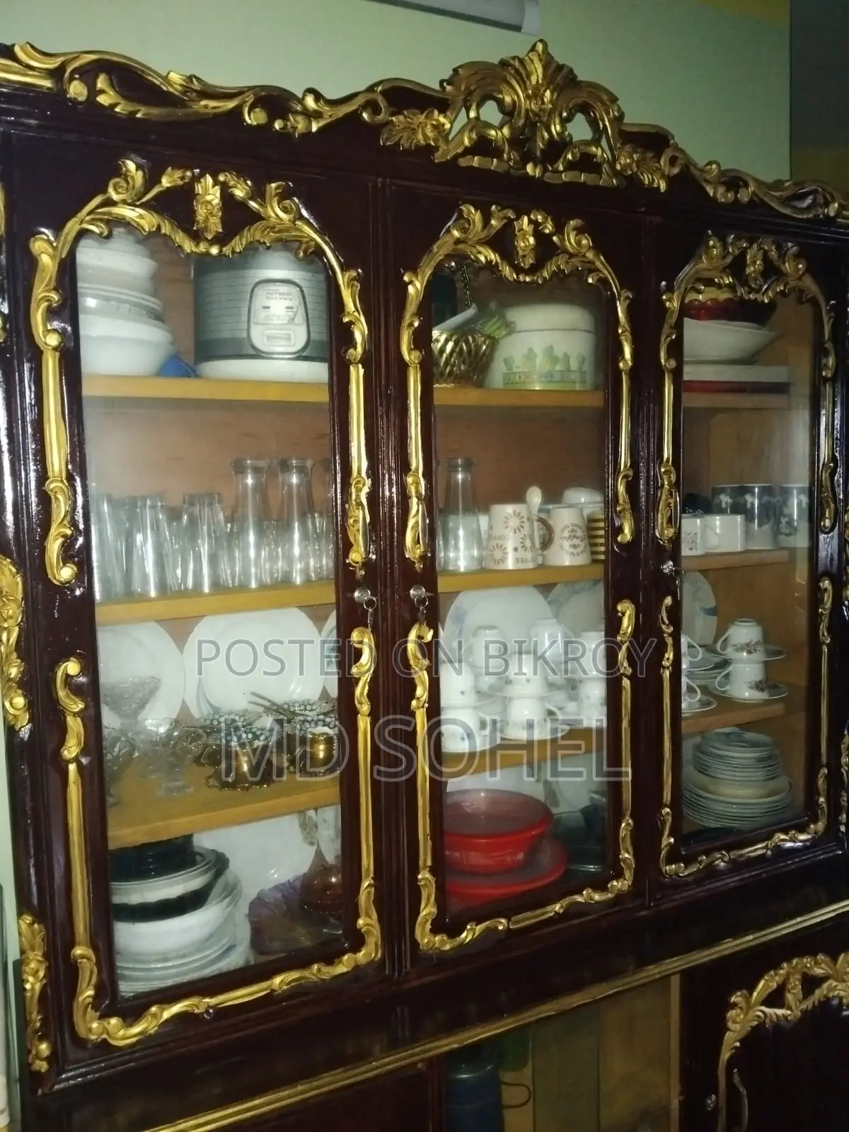 Teak wood showcase