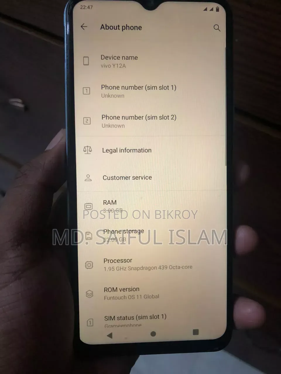 Vivo Y12 32 GB Silver