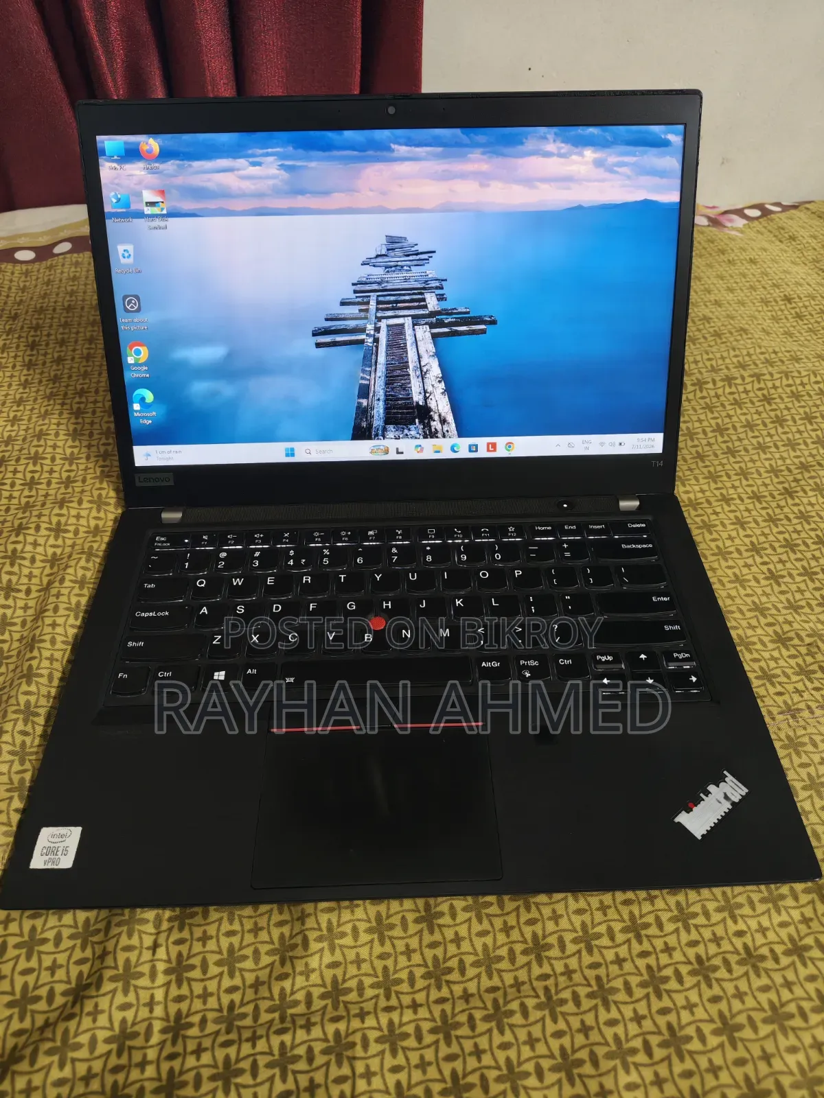 Laptop Lenovo ThinkPad T14 G1 16GB Intel Core I5 SSD 512GB