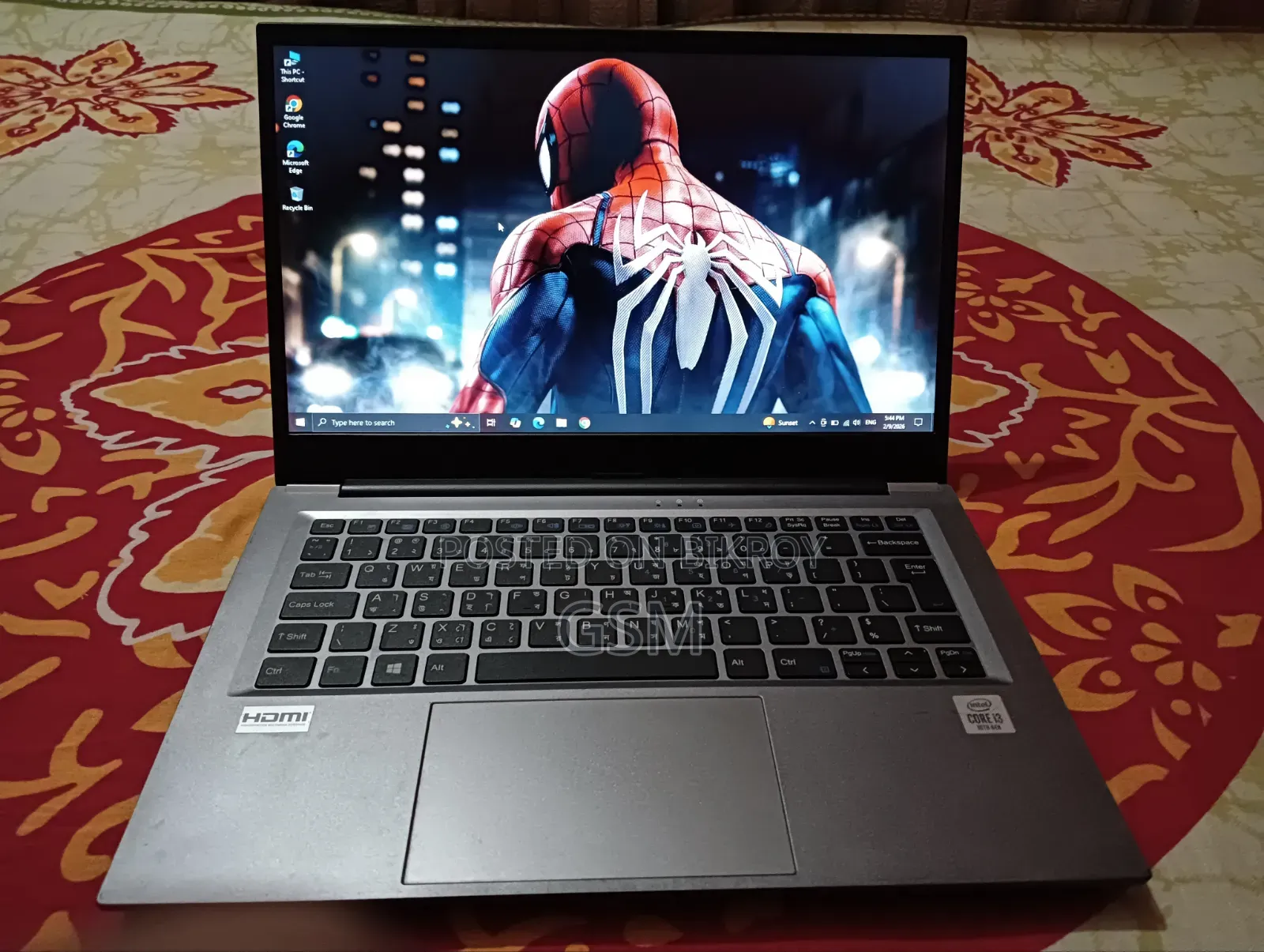 Laptop 8GB Intel Core I3 SSD 128GB
