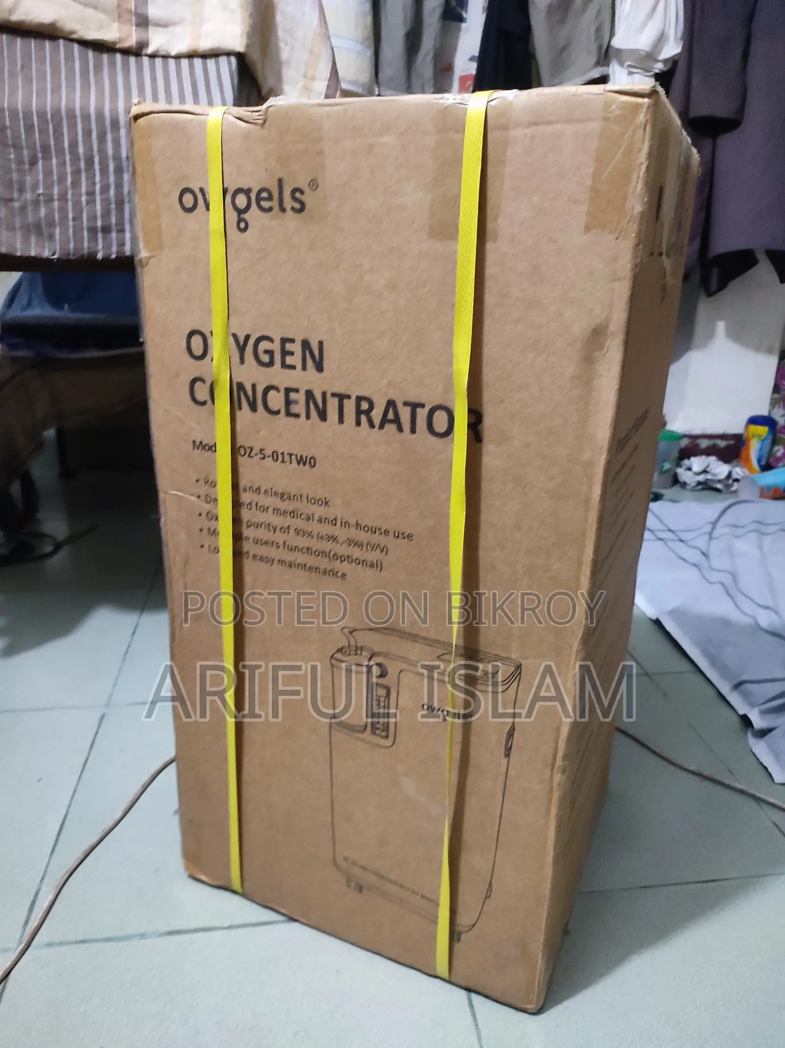 Owgels 5l Oxygen Concentrator | 282 Hours | Almost New | Box + Invoice
